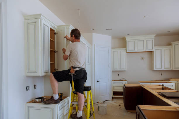Kitchen island installation in Prior Lake by JMT Kitchen Cabinet